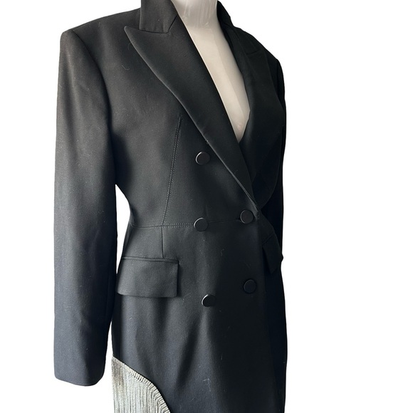 Zara Black Double-Breasted Women's Blazer Dress Size Small - Picture 6 of 8